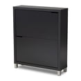 thumbnail image 1 of Baxton Studio Simms Modern and Contemporary Dark Grey Finished Wood Shoe Storage Cabinet with 4 Fold-out Racks, 1 of 5