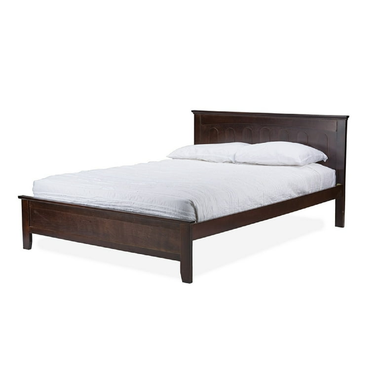 Baxton Studio Spuma Cappuccino Wood Contemporary Full-Size Bed Baxton Studio Spuma Cappuccino Wood Contemporary Full-Size Bed