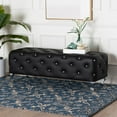 thumbnail image 1 of Baxton Studio Stella Crystal Tufted Leather Modern Bench, Multiple Colors, 1 of 7