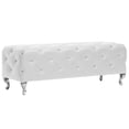 thumbnail image 1 of Baxton Studio Stella Crystal Tufted Leather Modern Bench, Multiple Colors, 1 of 11