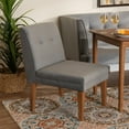 thumbnail image 1 of Baxton Studio Stewart Mid-Century Modern Grey Velvet Upholstered and Walnut Brown Finished Wood Dining Chair, 1 of 10
