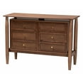 thumbnail image 1 of Baxton Studio Alyssa Japandi Walnut Brown Wood 6-Drawer Dresser, 1 of 10