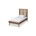 thumbnail image 1 of Baxton Studio Takeo Mid-Century Modern Transitional Ash Walnut Finished Wood Twin Size Platform Bed, 1 of 19