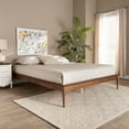 thumbnail image 1 of Baxton Studio Tallis Classic and Traditional Walnut Brown Finished Wood King Size Bed Frame, 1 of 8