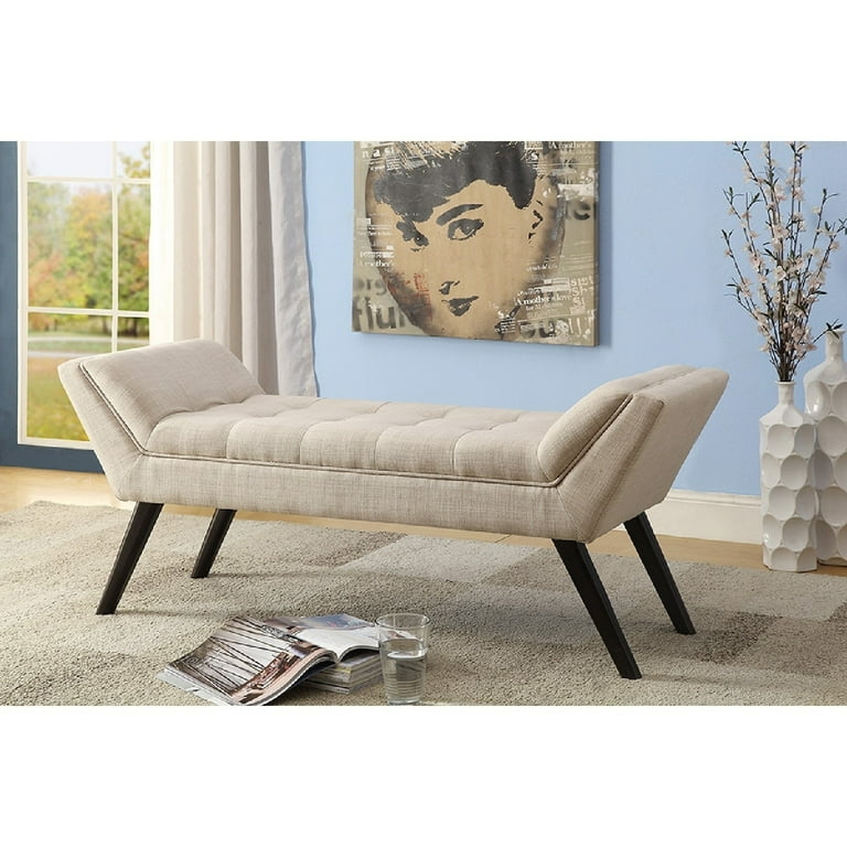 Baxton Studio Tamblin Mid-century Modern Retro Beige Linen Fabric Upholstered Grid-Tufting 50-Inch Bench Baxton Studio Tamblin Mid-century Modern Retro Beige Linen Fabric Upholstered Grid-Tufting 50-Inch Bench
