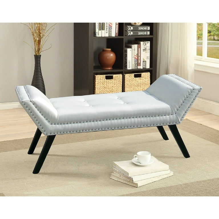 Baxton Studio Tamblin Modern and Contemporary White Faux Leather Upholstered Large Ottoman Seating Bench Baxton Studio Tamblin Modern and Contemporary White Faux Leather Upholstered Large Ottoman Seating Bench