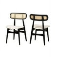 thumbnail image 1 of Baxton Studio Tarana Mid-Century Modern Cream Fabric and Black Finished Wood 2-Piece Dining Chair Set, 1 of 7