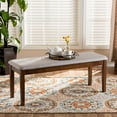 thumbnail image 1 of Baxton Studio Teresa Modern and Contemporary Transitional Grey Fabric Upholstered and Walnut Brown Finished Wood Dining Bench, 1 of 7