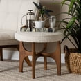 thumbnail image 1 of Baxton Studio Theo Japandi Cream Boucle Fabric and Walnut Brown Finished Rubberwood Ottoman Footstool, 1 of 7