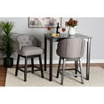 thumbnail image 1 of Baxton Studio Theron Mid-Century Transitional Grey Fabric and Espresso Brown Finished Wood 2-Piece Swivel Counter Stool, 1 of 7