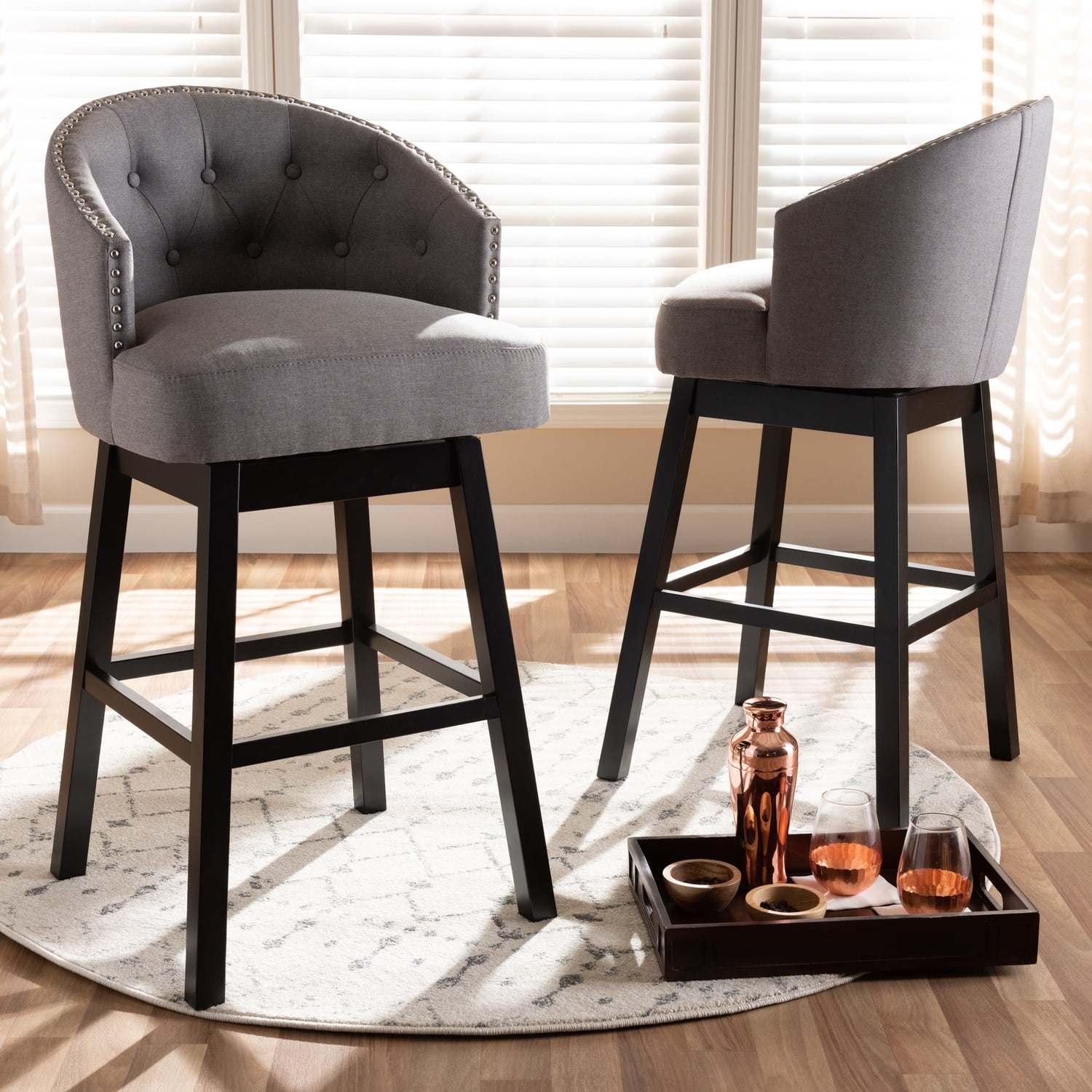 Baxton studio swivel bar stool deals