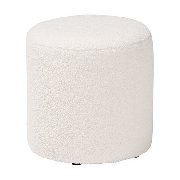 Baxton Studio Tori Modern and Contemporary Ivory Boucle Upholstered Ottoman