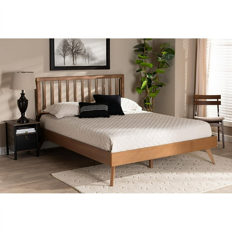 Baxton Studio Toru Mid-Century Modern Ash Walnut Finished Wood Full Size Platform Bed Baxton Studio Toru Mid-Century Modern Ash Walnut Finished Wood Full Size Platform Bed