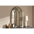 thumbnail image 1 of Baxton Studio Tova Vintage Farmhouse Antique Silver Finished Arched Window Accent Wall Mirror, 1 of 2