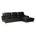 thumbnail image 1 of Baxton Studio Townsend Black Leather Sectional Sofa with Right Facing Chaise, 1 of 6