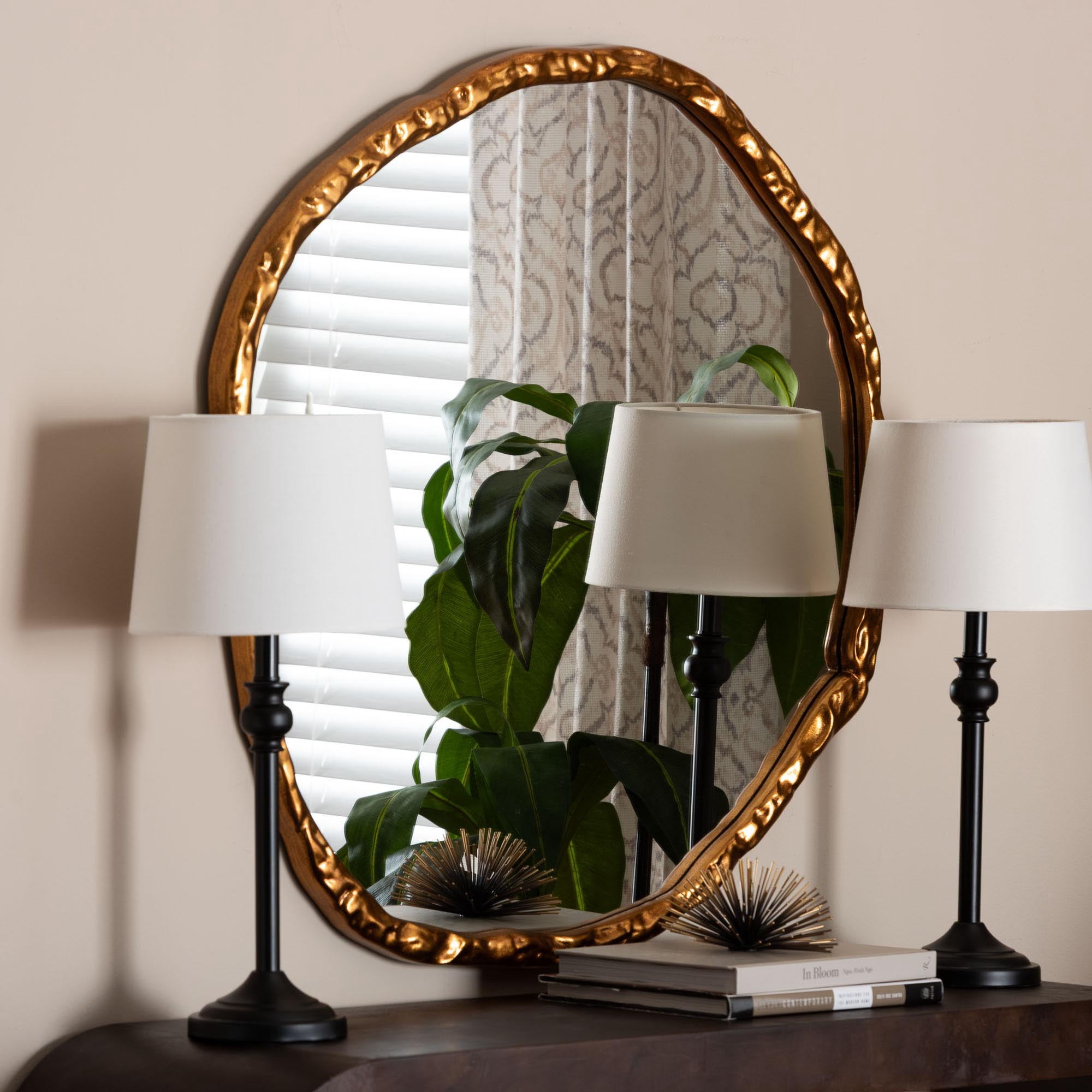 Baxton Studio Urania Vintage Mirror, Antique Goldleaf
