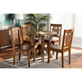 thumbnail image 1 of Baxton Studio Valda Modern and Contemporary Transitional Walnut Brown Finished Wood 5-Piece Dining Set, 1 of 7