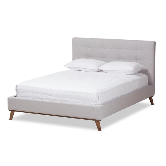 Baxton Studio Valencia Mid-Century Modern Platform Bed