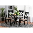 thumbnail image 1 of Baxton Studio Velia Modern Sand Fabric and Dark Brown Finished Wood 5-Piece Dining Set, 1 of 7