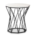 thumbnail image 1 of Baxton Studio Venedict Modern and Contemporary Black Metal End Table with Marble Tabletop, 1 of 8
