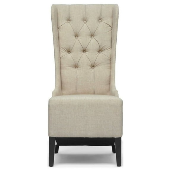 Baxton Studio Vincent Beige Linen Modern Accent Chair