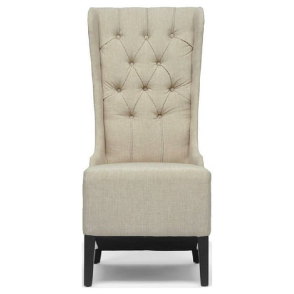 Baxton Studio Vincent Beige Linen Modern Accent Chair