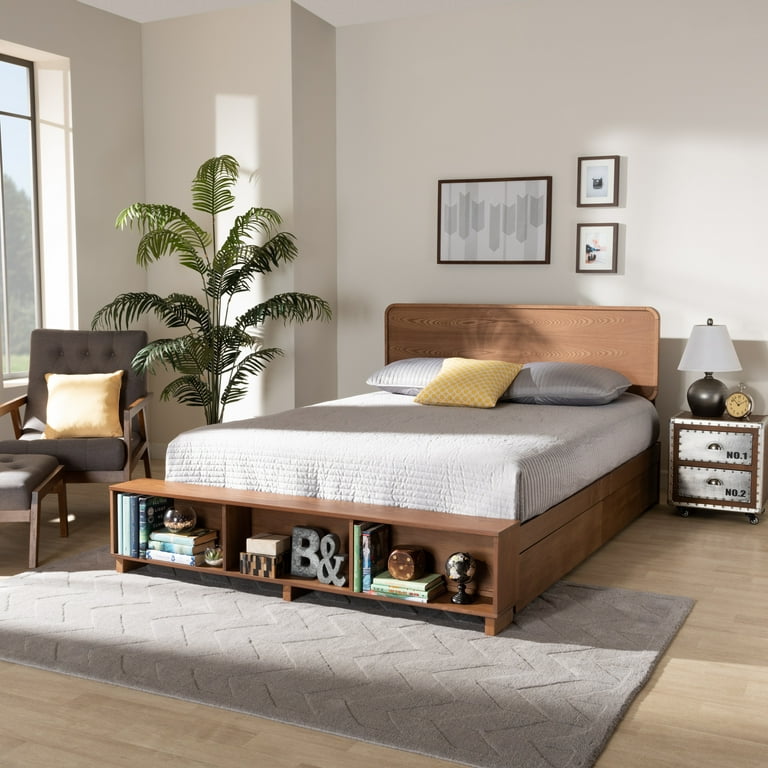 Baxton Studio Vita Modern Transitional Ash Walnut Brown Finished Wood 4-Drawer Full Size Platform Storage Bed Baxton Studio Vita Modern Transitional Ash Walnut Brown Finished Wood 4-Drawer Full Size Platform Storage Bed