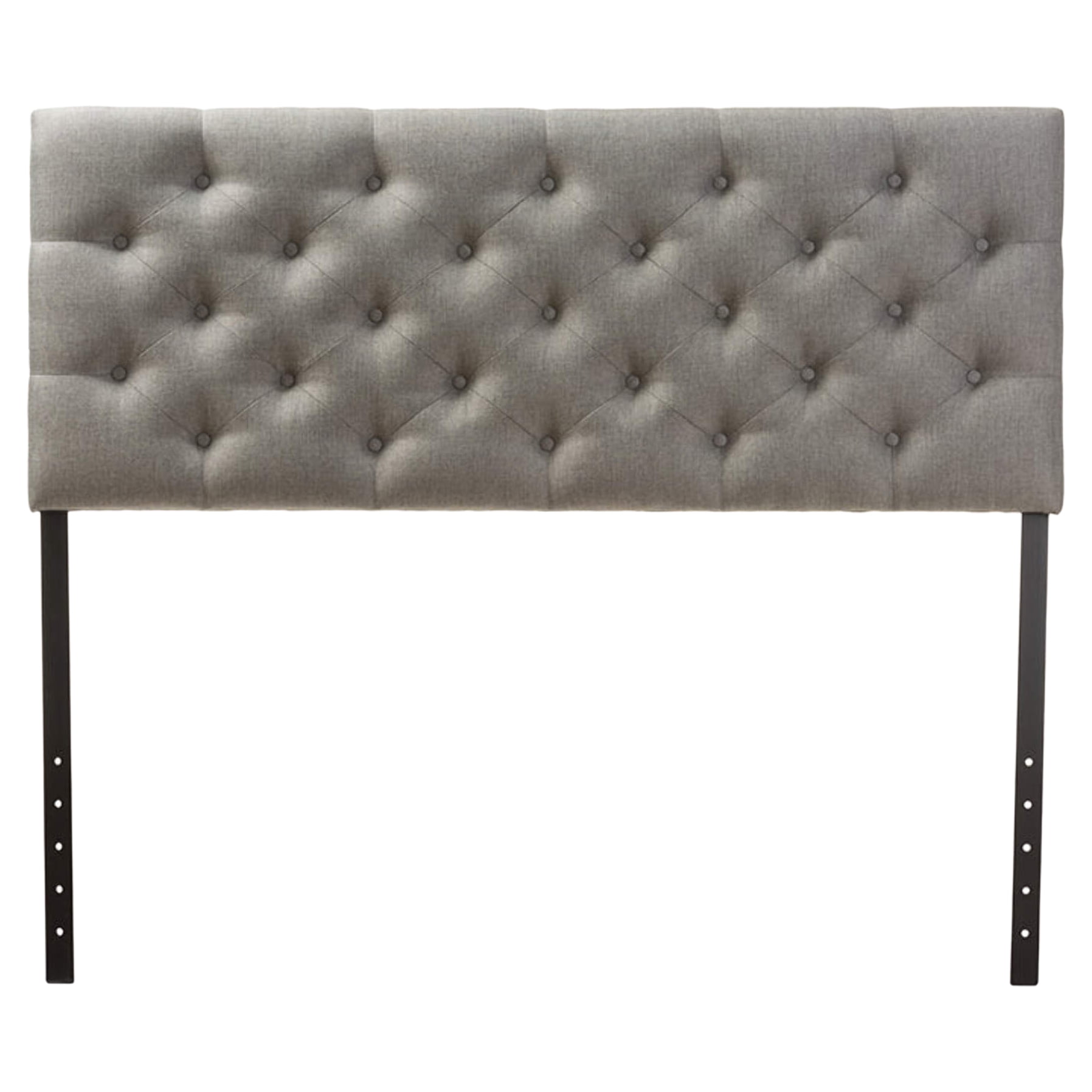 Baxton Studio Viviana Modern and Contemporary Grey Fabric Upholstered Button-tufted Queen Size Headboard,Wholesale