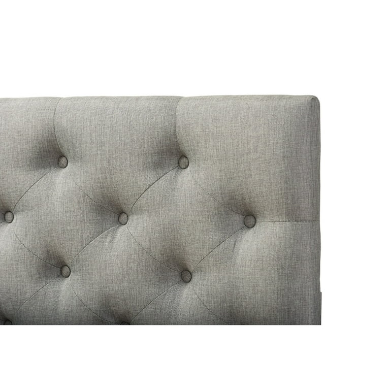 Baxton Studio Viviana Modern and Contemporary Grey Fabric Upholstered Button tufted Queen Size Headboard Wholesale