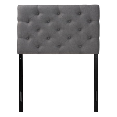 Baxton Studio Viviana Modern and Contemporary Upholstered Button-Tufted Twin Size Headboard, Multiple Finishes