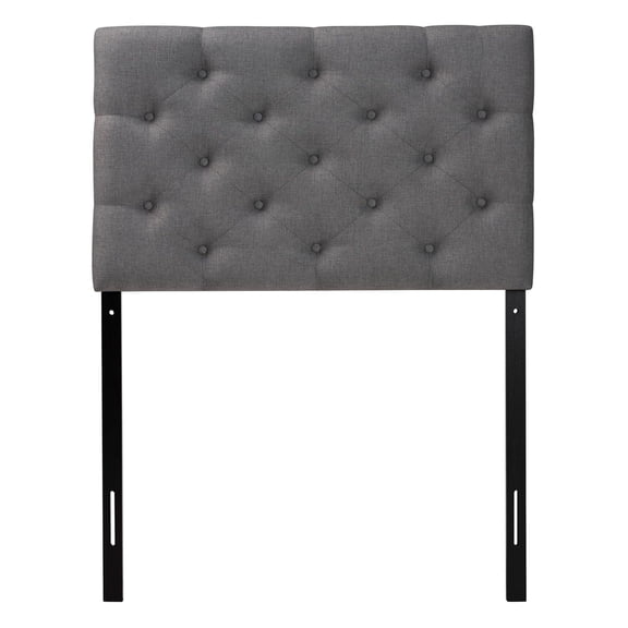 Baxton Studio Viviana Modern and Contemporary Upholstered Button-Tufted Twin Size Headboard, Multiple Finishes