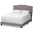 thumbnail image 1 of Baxton Studio Vivienne Fabric Tufted Queen Bed in Light Grey, 1 of 8