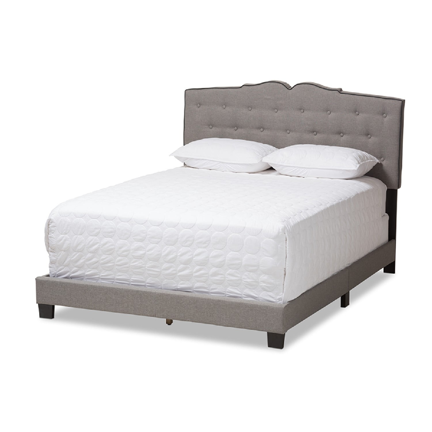 Baxton Studio Cassandra Modern and Contemporary Light Grey Fabric Upholstered King Size Bed Baxton Studio Cassandra Modern and Contemporary Light Grey Fabric Upholstered King Size Bed