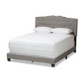 thumbnail image 1 of Baxton Studio Vivienne Modern and Contemporary Light Grey Fabric Upholstered King Size Bed, 1 of 7
