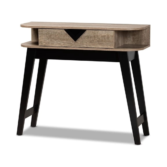Baxton Studio Wales Modern and Contemporary Light Brown Finished Wood 1-Drawer Console Table