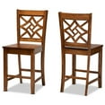 thumbnail image 1 of Baxton Studio Walnut Brown Finished Wood 2-Piece Counter Stool Set, 1 of 8