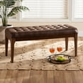 thumbnail image 1 of Baxton Studio Walsh Upholstered Bench, Dark Brown and Walnut Brown, 1 of 6