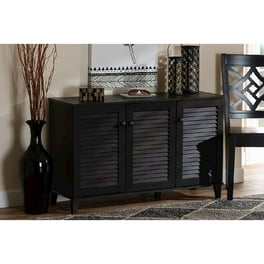 Baxton studio glidden dark brown wood modern shoe cabinet discount