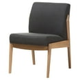 thumbnail image 1 of Baxton Studio Wera Mid-Century Retro Modern Dark Grey Fabric Slipper Lounge Chair, 1 of 2