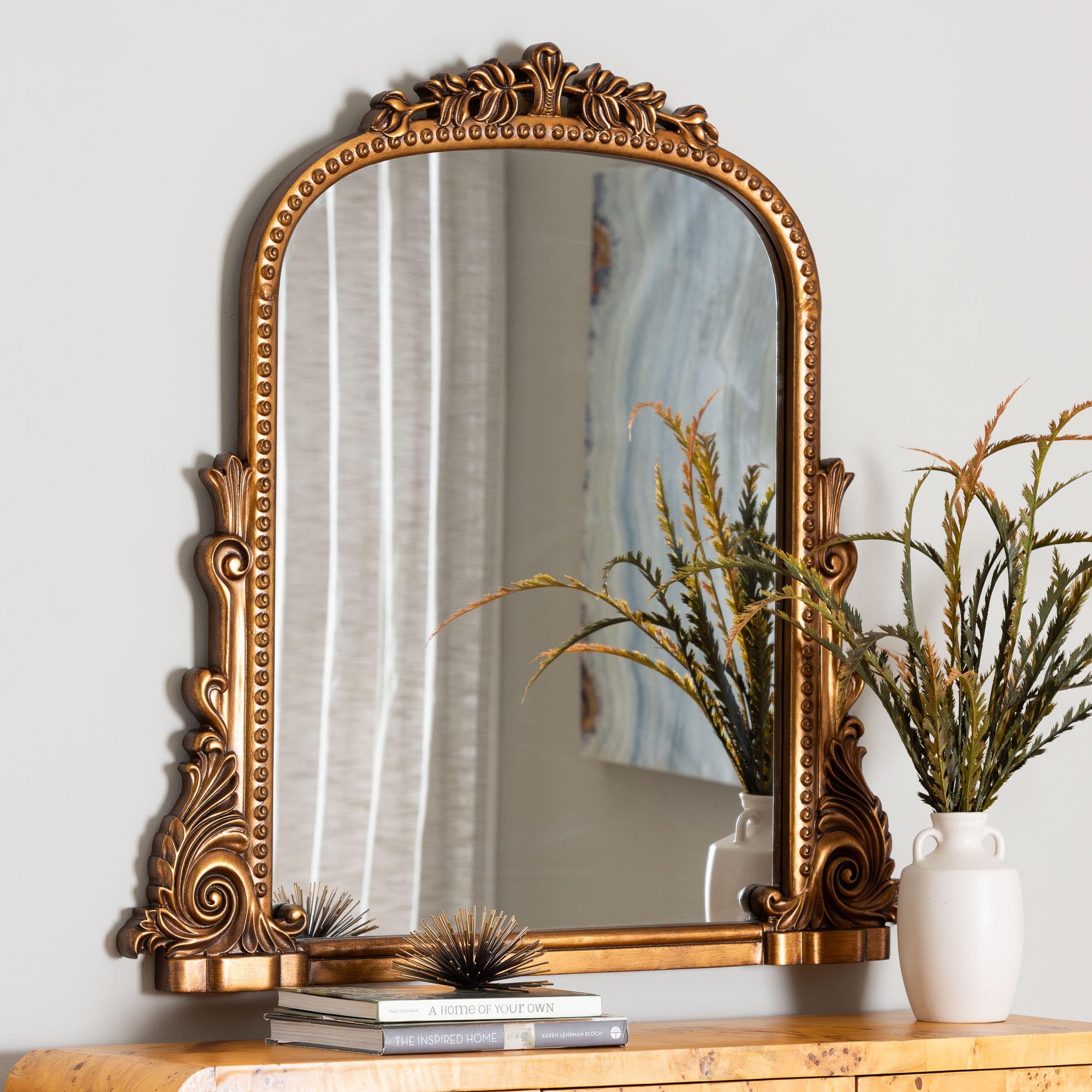 Baxton Studio Whitby Vintage Mirror, Antique Goldleaf
