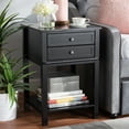 thumbnail image 1 of Baxton Studio Willow Modern Transitional Black Finished 2-Drawer Wood Nightstand, 1 of 9