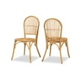 thumbnail image 1 of Baxton Studio Wina Modern Bohemian Natural Brown Rattan 2-Piece Dining Chair Set, 1 of 9