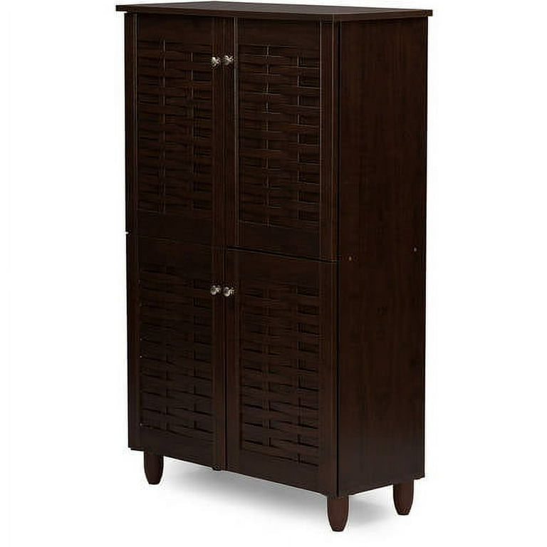 Baxton Studio Winda Modern and Contemporary 2-Door Dark Brown Wooden Entryway Shoes Storage Cabinet Baxton Studio Winda Modern and Contemporary 2-Door Dark Brown Wooden Entryway Shoes Storage Cabinet