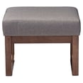 thumbnail image 1 of Baxton Studio Yashiya Mid-century Retro Modern Grey Fabric Upholstered Ottoman Stool, 1 of 6