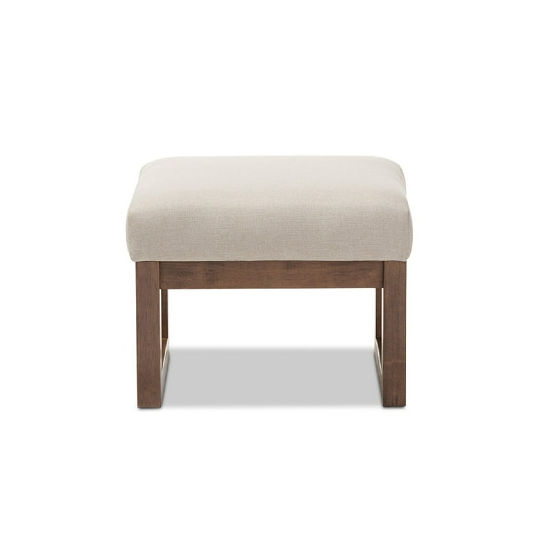 Baxton Studio Yashiya Mid-century Retro Modern Grey Fabric Upholstered Ottoman Stool Baxton Studio Yashiya Mid-century Retro Modern Grey Fabric Upholstered Ottoman Stool