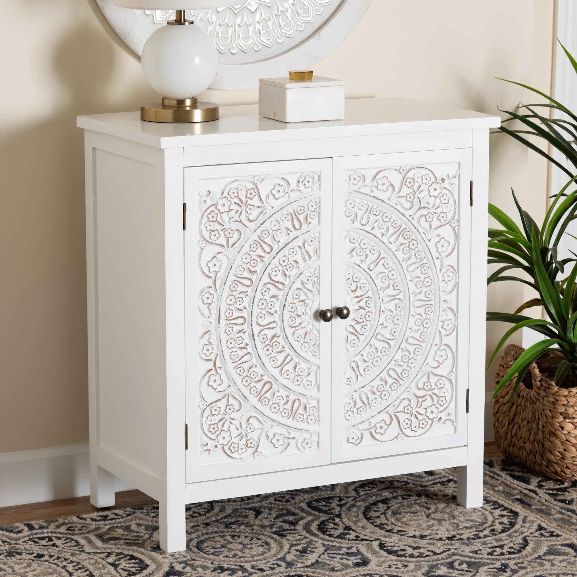 Baxton Studio Yelena Classic and Traditional White Finished Wood 2