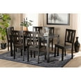 thumbnail image 1 of Baxton Studio Zamira Modern and Contemporary Transitional Dark Brown Finished Wood 7-Piece Dining Set, 1 of 7