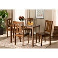 thumbnail image 1 of Baxton Studio Zamira Modern and Contemporary Transitional Walnut Brown Finished Wood 5-Piece Dining Set, 1 of 7