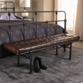 thumbnail image 1 of Baxton Studio Zelie Rustic and Industrial Brown Faux Leather Upholstered Bench, 1 of 9