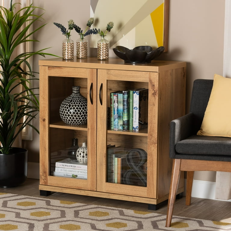 2 door cabinet with glass doors deals
